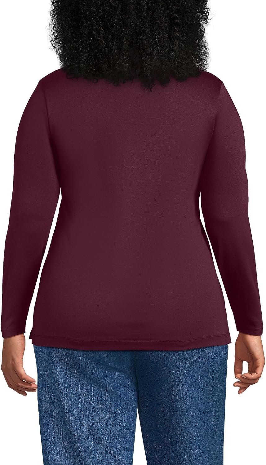 image:imageLands End Womens Supima Cotton TurtleneckLush Burgundy
