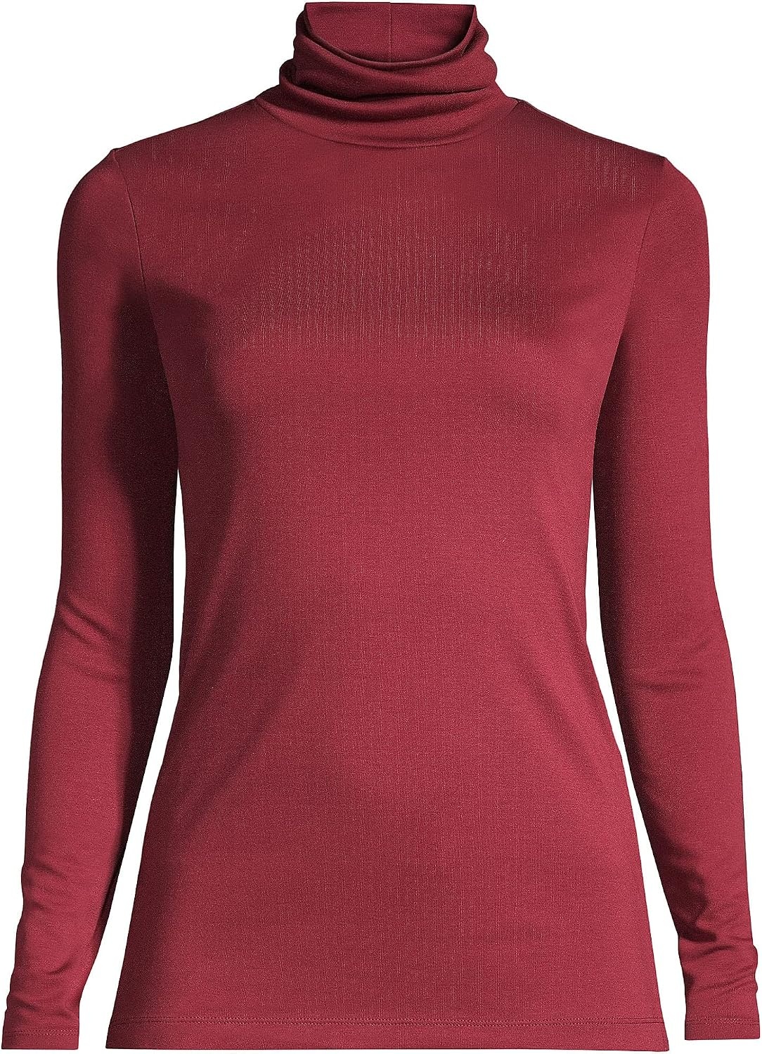 image:imageLands End Womens Supima Cotton TurtleneckRich Burgundy