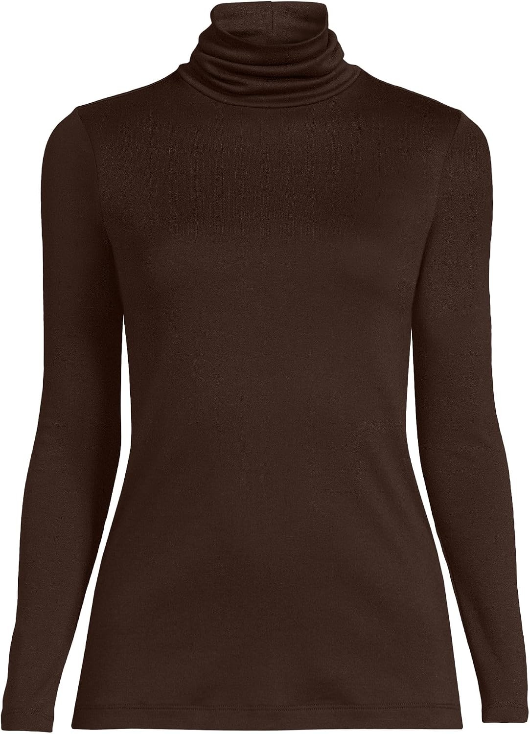 image:imageLands End Womens Supima Cotton TurtleneckRich Coffee