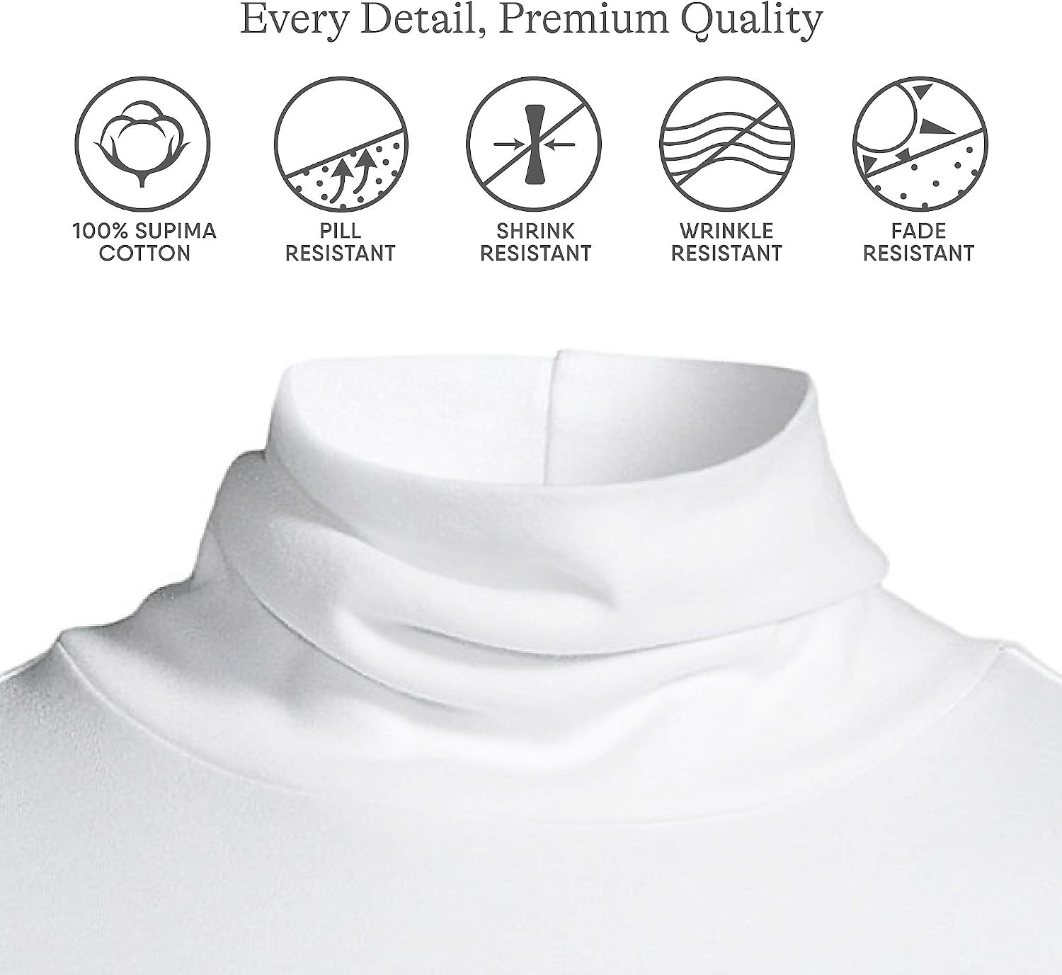 image:imageLands End Womens Supima Cotton TurtleneckWhite