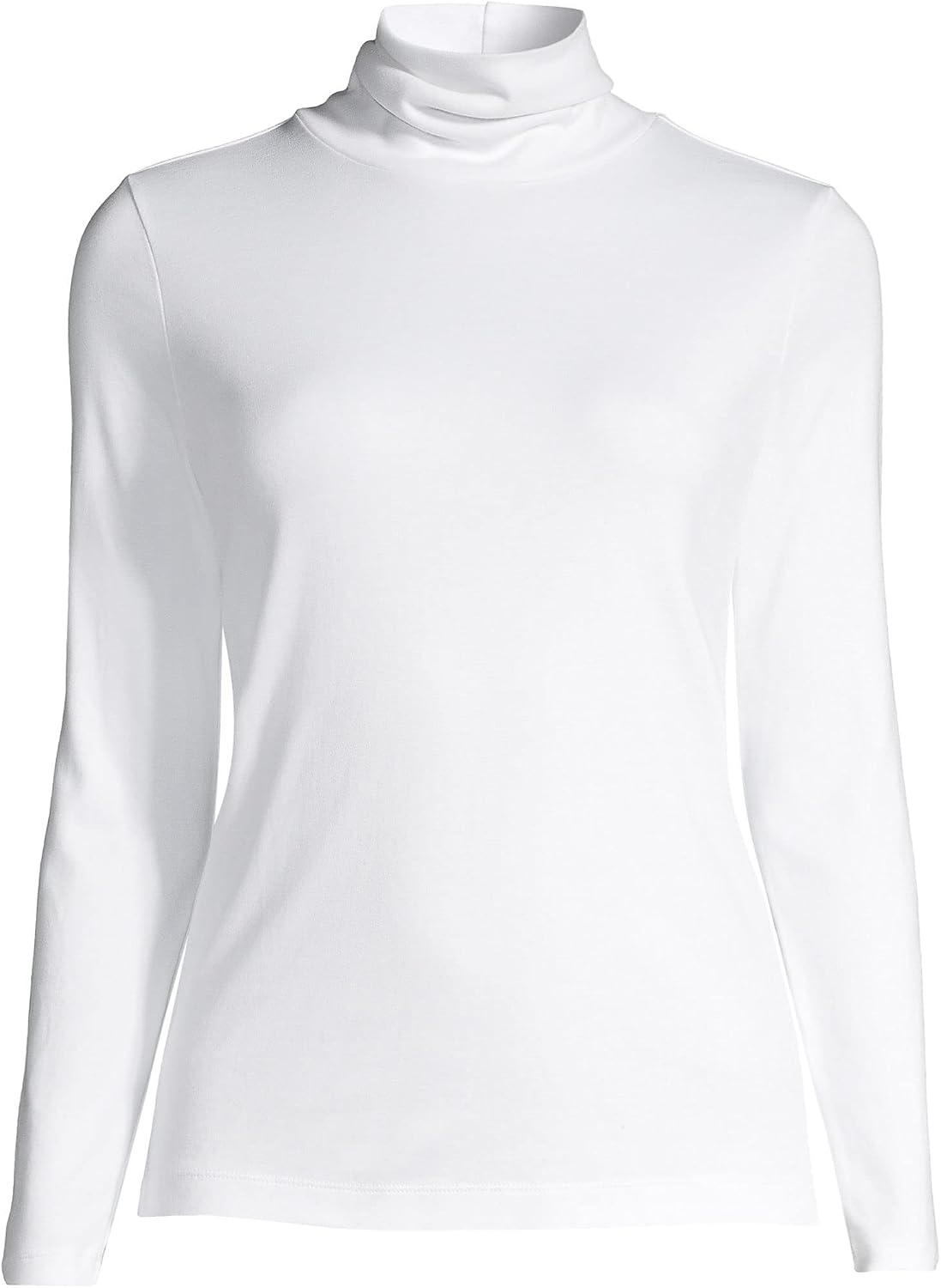 image:imageLands End Womens Supima Cotton TurtleneckWhite