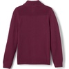 Lands’ End School Uniform Boys Cotton Modal Zip Front Cardigan Sweater(Burgundy)