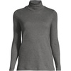 Lands’ End Women’s Supima Cotton Turtleneck(Charcoal Heather)