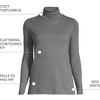 Lands’ End Women’s Supima Cotton Turtleneck(Charcoal Heather)