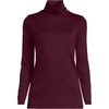 Lands’ End Women’s Supima Cotton Turtleneck(Lush Burgundy)