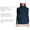 Lands’ End Women’s Supima Cotton Turtleneck(Radiant Navy)