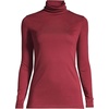 Lands’ End Women’s Supima Cotton Turtleneck(Rich Burgundy)