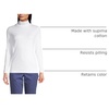 Lands’ End Women’s Supima Cotton Turtleneck(White)