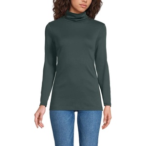 Lands’ End Women’s Supima Cotton Turtleneck(Evening Forest)
