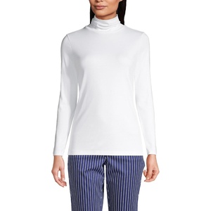 Lands’ End Women’s Supima Cotton Turtleneck(White)