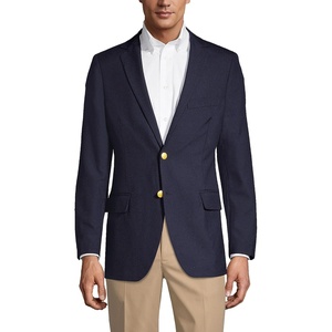 School Uniform Men’s Tailored Fit Hopsack Blazer(Deep Navy)