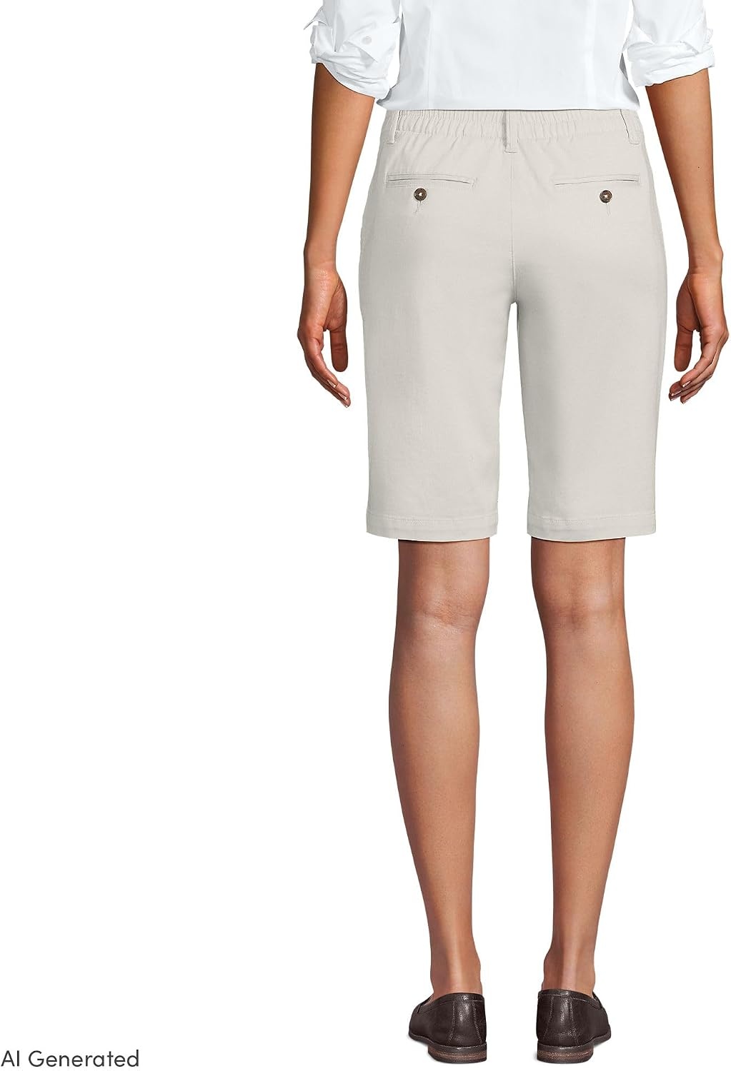 image:imageWomens Elastic Back Classic 12 Chino ShortsLight Stone