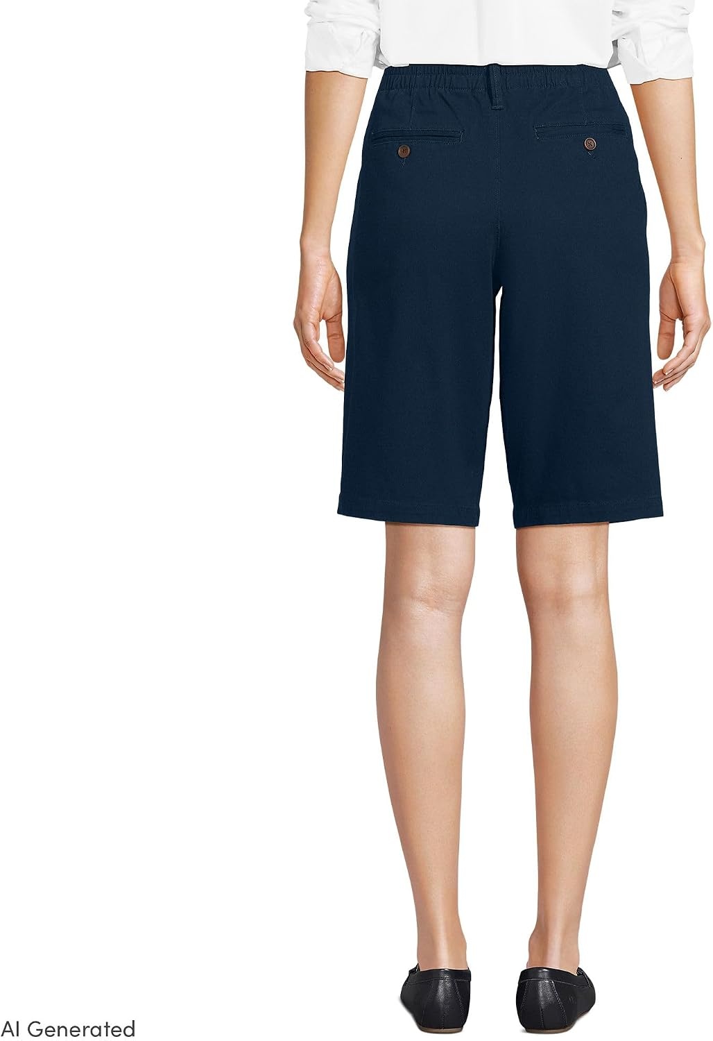 image:imageWomens Elastic Back Classic 12 Chino ShortsRadiant Navy