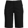 Women’s Elastic Back Classic 12″ Chino Shorts(Black)