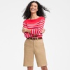 Women’s Elastic Back Classic 12″ Chino Shorts(Desert Tan)