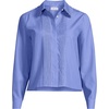 Women’s No Iron Boxy Cropped Shirt(Pale French Blue)