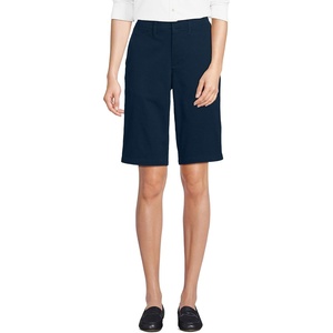 Women’s Elastic Back Classic 12″ Chino Shorts(Radiant Navy)