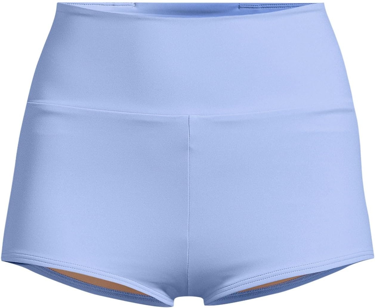 image:imageLands End Womens Tugless High Waisted Swim Boy ShortsSoft Cloud Blue