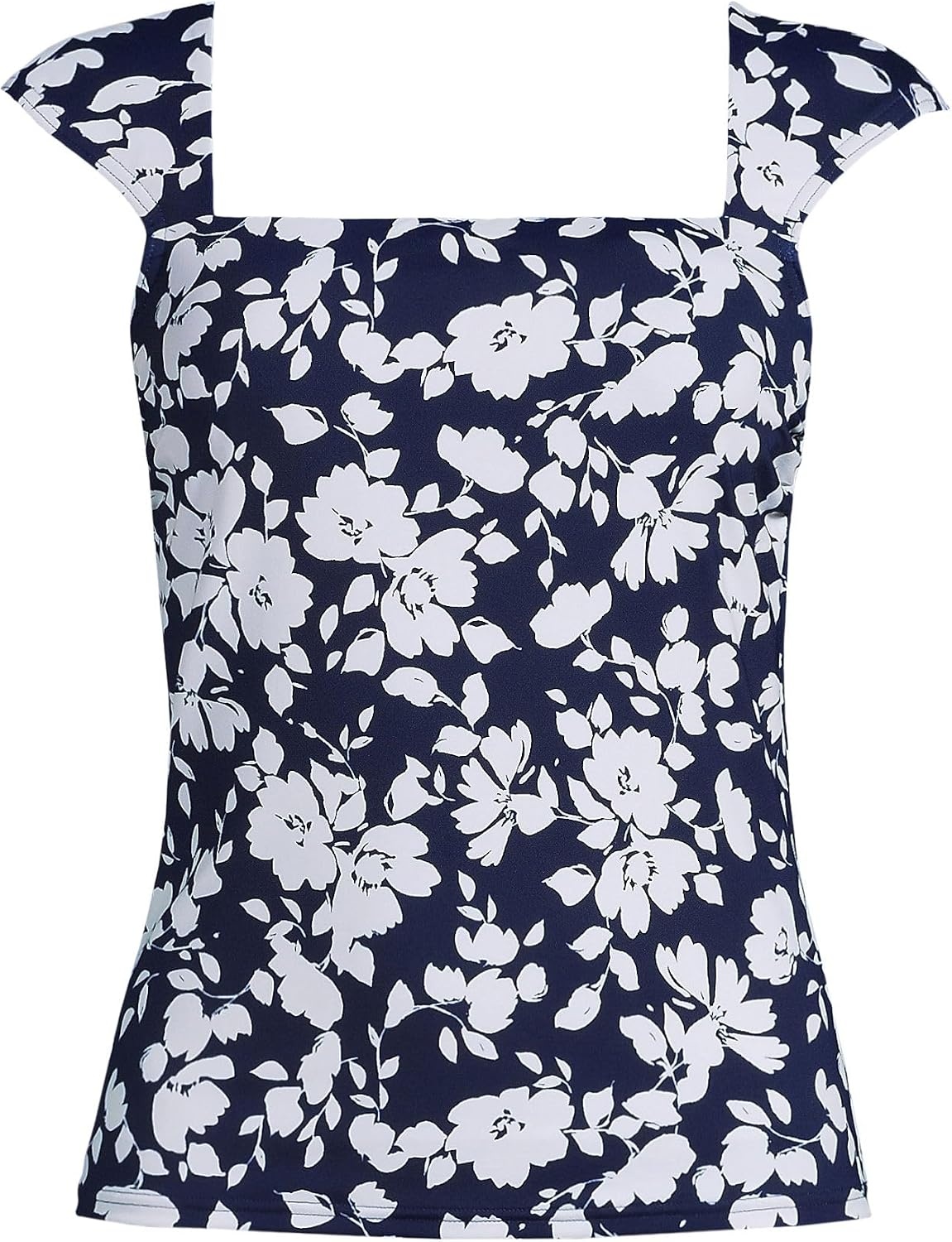 image:imageWomens Square Neck Underwire Square Back Tankini Swimsuit TopNavy Blossom Floral