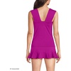 Womens Square Neck Underwire Square Back Tankini Swimsuit Top(Crimson Rose)
