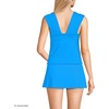 Womens Square Neck Underwire Square Back Tankini Swimsuit Top(Freshwater Blue)