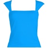 Womens Square Neck Underwire Square Back Tankini Swimsuit Top(Freshwater Blue)