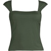 Womens Square Neck Underwire Square Back Tankini Swimsuit Top(Rich Olive Green)