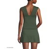 Womens Square Neck Underwire Square Back Tankini Swimsuit Top(Rich Olive Green)