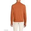 Lands’ End Men’s Long Sleeve Fine Gauge Cotton Quarter Zip Sweater(Fresh Cinnamon)
