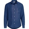 Lands’ End Men’s Long Sleeve Linen Shirt(Pale Radiant Navy/Sapphire)