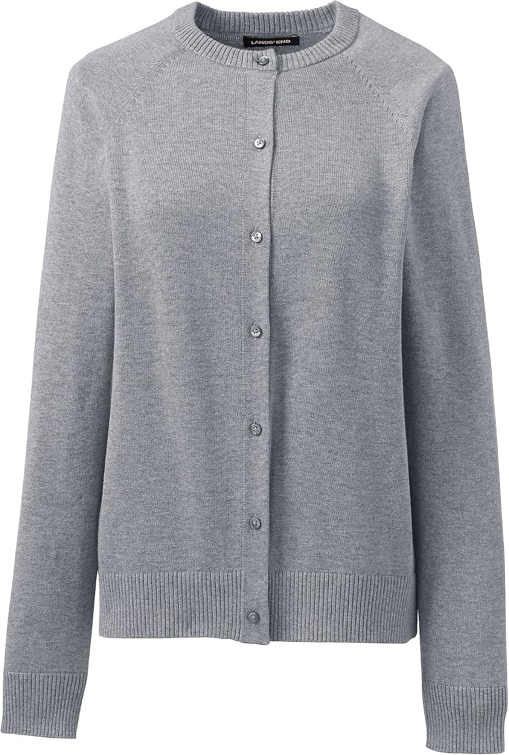 image:imageSchool Uniform Young Womens Cotton Modal Cardigan SweaterPewter Heather