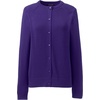 School Uniform Young Women’s Cotton Modal Cardigan Sweater(Deep Purple)