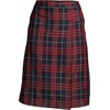 School Uniform Young Women’s Plaid A-line Skirt Below the Knee(Classic Navy Large Plaid)