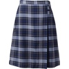 School Uniform Young Women’s Plaid A-line Skirt Below the Knee(Classic Navy Plaid)