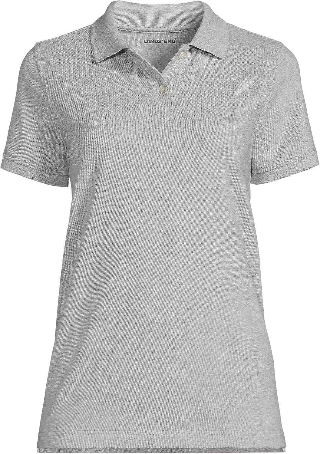 image:imageSchool Uniform Young Womens Short Sleeve Mesh Polo ShirtGray Heather