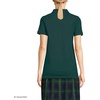 School Uniform Young Women’s Short Sleeve Mesh Polo Shirt(Evergreen)