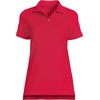 School Uniform Young Women’s Short Sleeve Mesh Polo Shirt(Red)