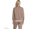 Lands’ End Women’s Serious Sweats Relaxed Quarter Zip Pullover Sweatshirt(Cocoa)