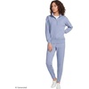 Lands’ End Women’s Serious Sweats Relaxed Quarter Zip Pullover Sweatshirt(Frosted Periwinkle)