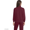 Lands’ End Women’s Serious Sweats Relaxed Quarter Zip Pullover Sweatshirt(Rich Burgundy)