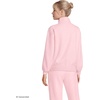 Lands’ End Women’s Serious Sweats Relaxed Quarter Zip Pullover Sweatshirt(Sea Salt Pink)