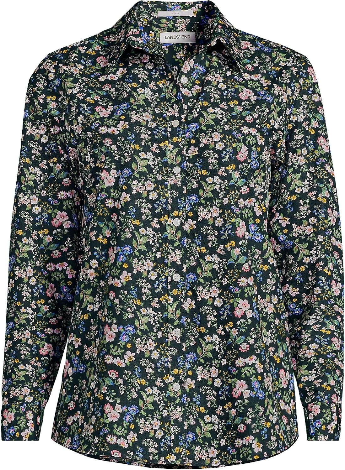 image:imageLands End Womens Pinwale Cord Long Sleeve ShirtWoodland Forest Multi Floral