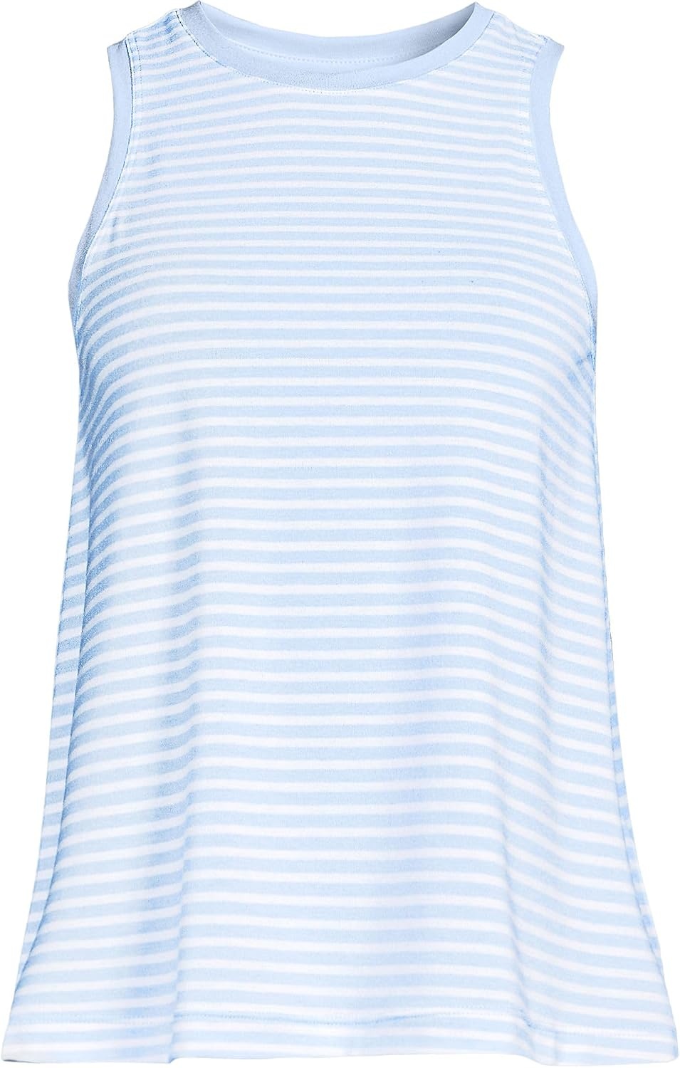 image:imageLands End Womens Power Performance Crewneck Tank TopSoft SkyWhite Mini Stripe