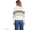 Lands’ End Women’s Cotton Rugby Sweater(Ivory Placed Multi Stripe)
