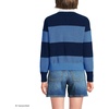 Lands’ End Women’s Cotton Rugby Sweater(Muted Cobalt Blue/Navy Rugby)