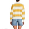 Lands’ End Women’s Cotton Rugby Sweater(Sunkissed Yellow Stripes)