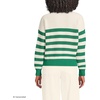 Lands’ End Women’s Cotton Rugby Sweater(Vibrant Clover Stripe)