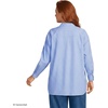 Lands’ End Women’s No Iron Oversized Poplin Extra Long Tunic(Clear Blue Sky/Lapis Stripe)