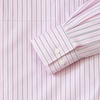 Lands’ End Women’s No Iron Oversized Poplin Extra Long Tunic(Light Rose Pink Awning Stripe)