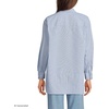 Lands’ End Women’s No Iron Oversized Poplin Extra Long Tunic(Misty Blue/Deep Sea Stripes)